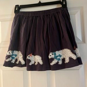 Darling sequin polar bear skirt mini boden
